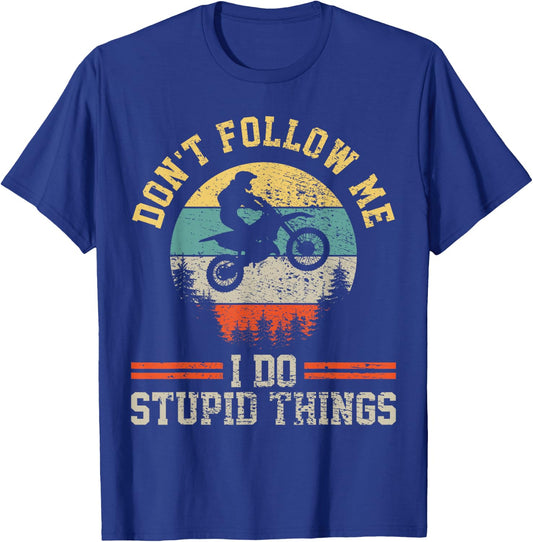Motocross Dirt Bike Retro Vintage T-Shirt - T-Shirt | Royal