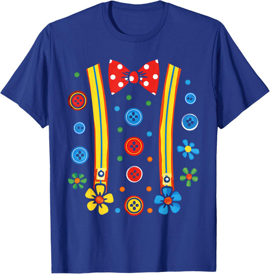 Clown Costume Circus Birthday Party Halloween Men Women Kids T-Shirt - T-Shirt | Royal