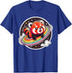 Cute Red Panda in Space Cartoon Style Funny and Colourful T-Shirt - T-Shirt | Royal