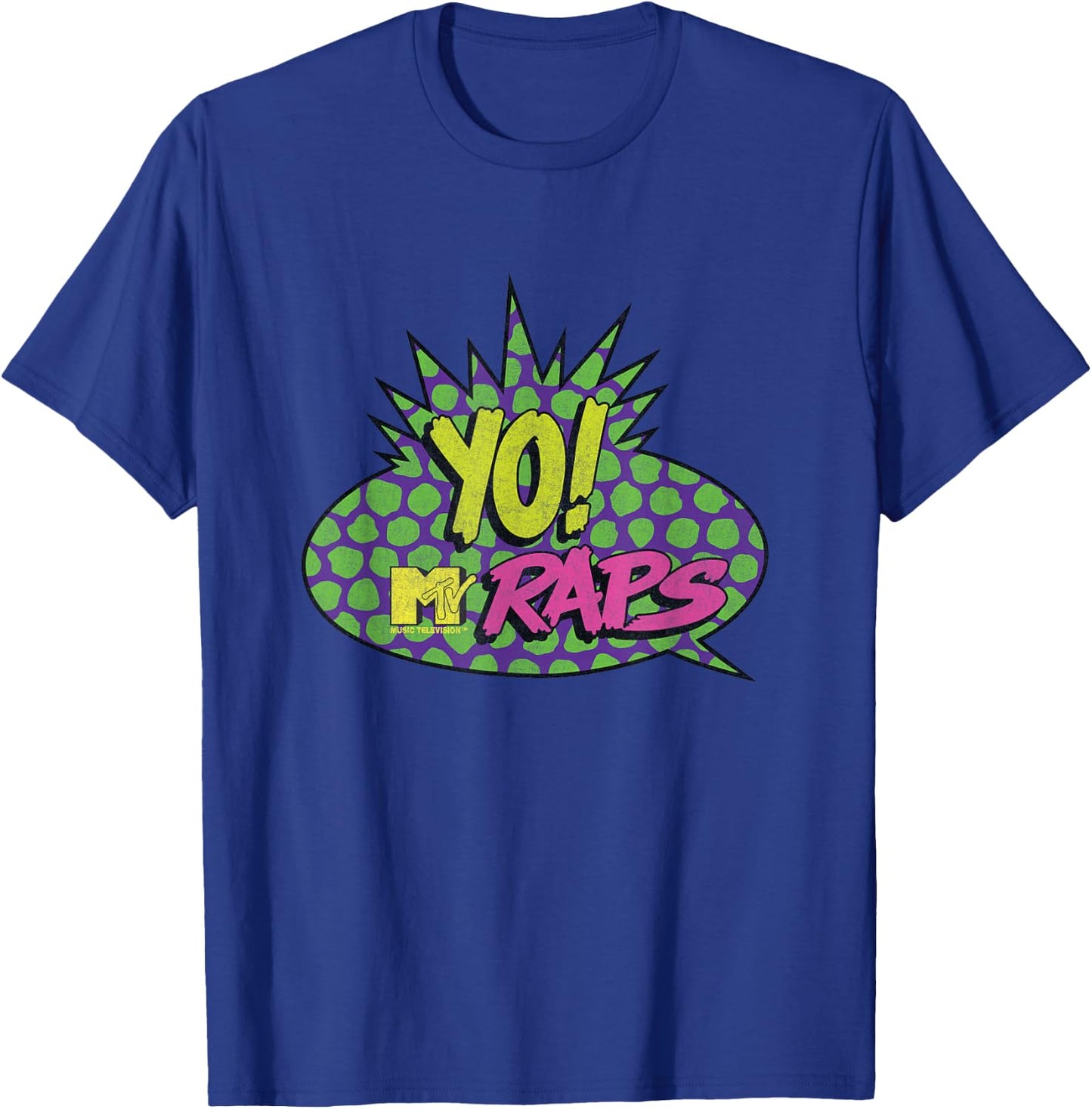 Yo MTV Raps Classic Logo Design T-Shirt - T-Shirt | Royal