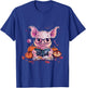 Pig Halloween Costume Pumpkin Witchcraft Book Reading T-Shirt - T-Shirt | Royal