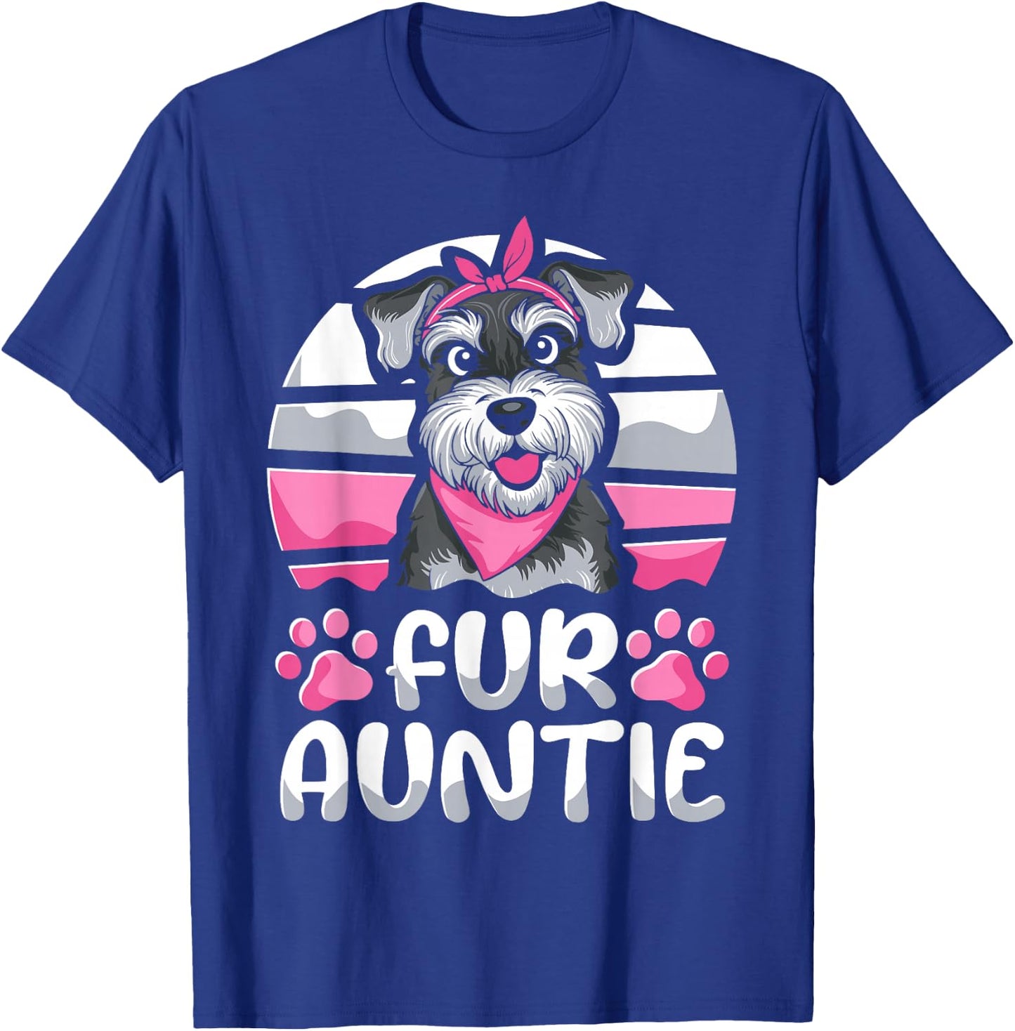 Fur Auntie Schnauzer Breed - Dog Aunt T-Shirt - T-Shirt | Royal