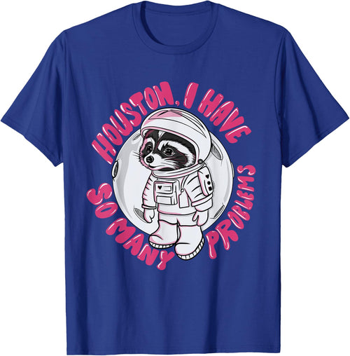 Houston I Have Many Problems Astronaut Raccoon Illustration