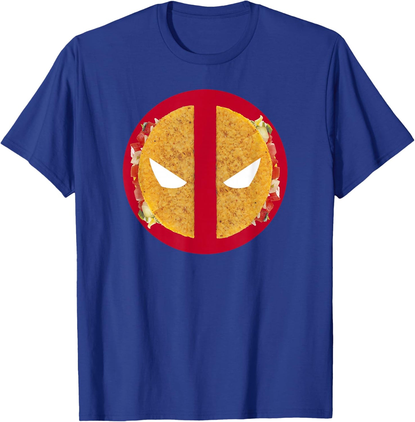 Marvel Deadpool Distressed Comic Taco Logo T-Shirt - T-Shirt | Royal