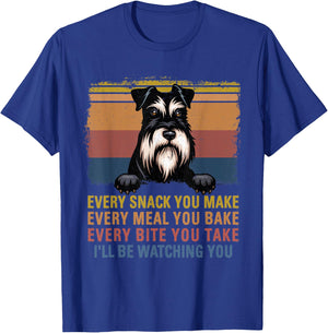 Every Snack You Make Miniature Schnauzer Hangging Dog Items T-Shirt - T-Shirt | Royal