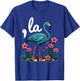 Retro Flamingo Chucks And Pearls Comma La Kamala Harris 2024 T-Shirt - T-Shirt | Royal