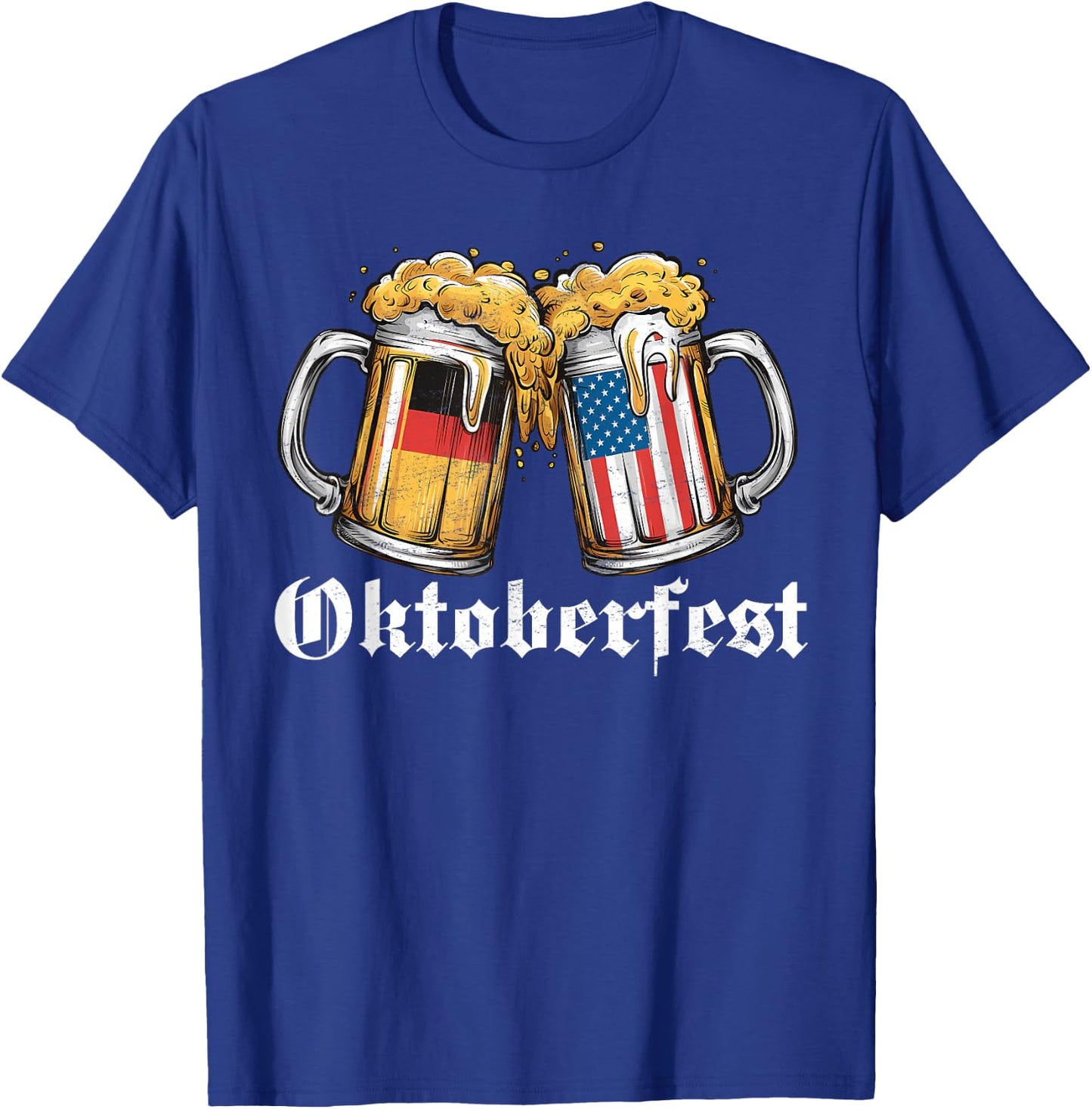 Oktoberfest Beer German American Flag T shirt Oktoberfest T-Shirt - T-Shirt | Royal