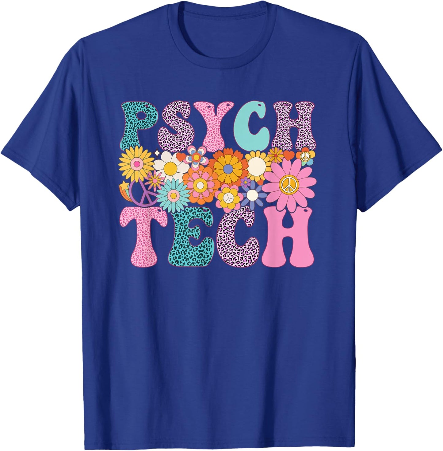 Psych Tech Week Groovy Leopard Appreciation Day T-Shirt - T-Shirt | Royal