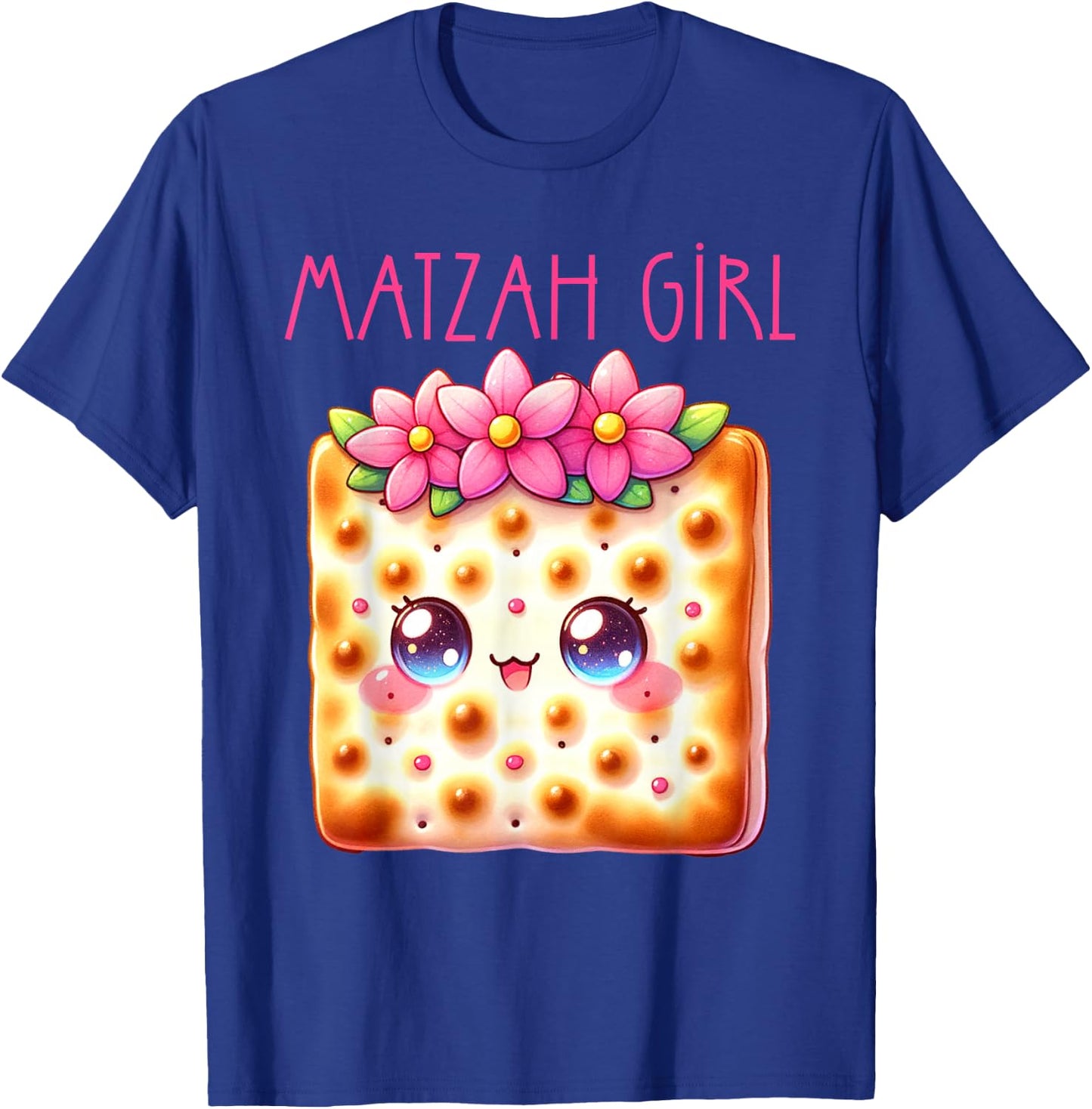 Matzah Girl Happy Passover Jewish Pesach Seder Afikoman Girl T-Shirt - T-Shirt | Royal