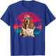 Retro Hawaiian Basset Hound Dog Tropical Floral Summer Vibes Women Kids T-Shirt - T-Shirt | Royal