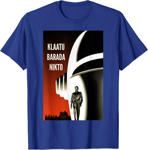 Klaatu Barada Nikto Gort Robot SiFi T-Shirt - T-Shirt | Royal