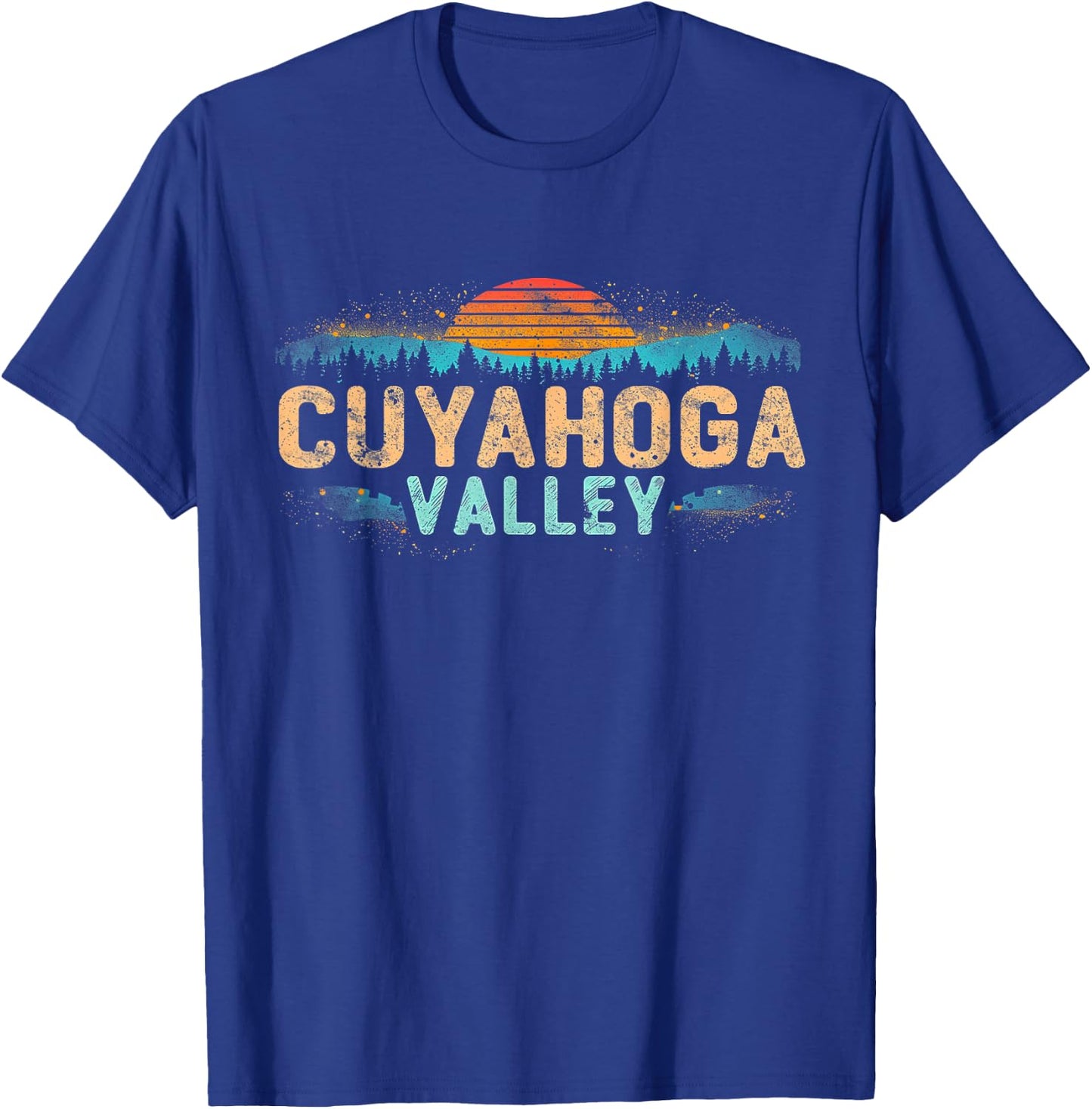 Cuyahoga Valley - US National Park Vintage Men Women Ohio T-Shirt - T-Shirt | Royal