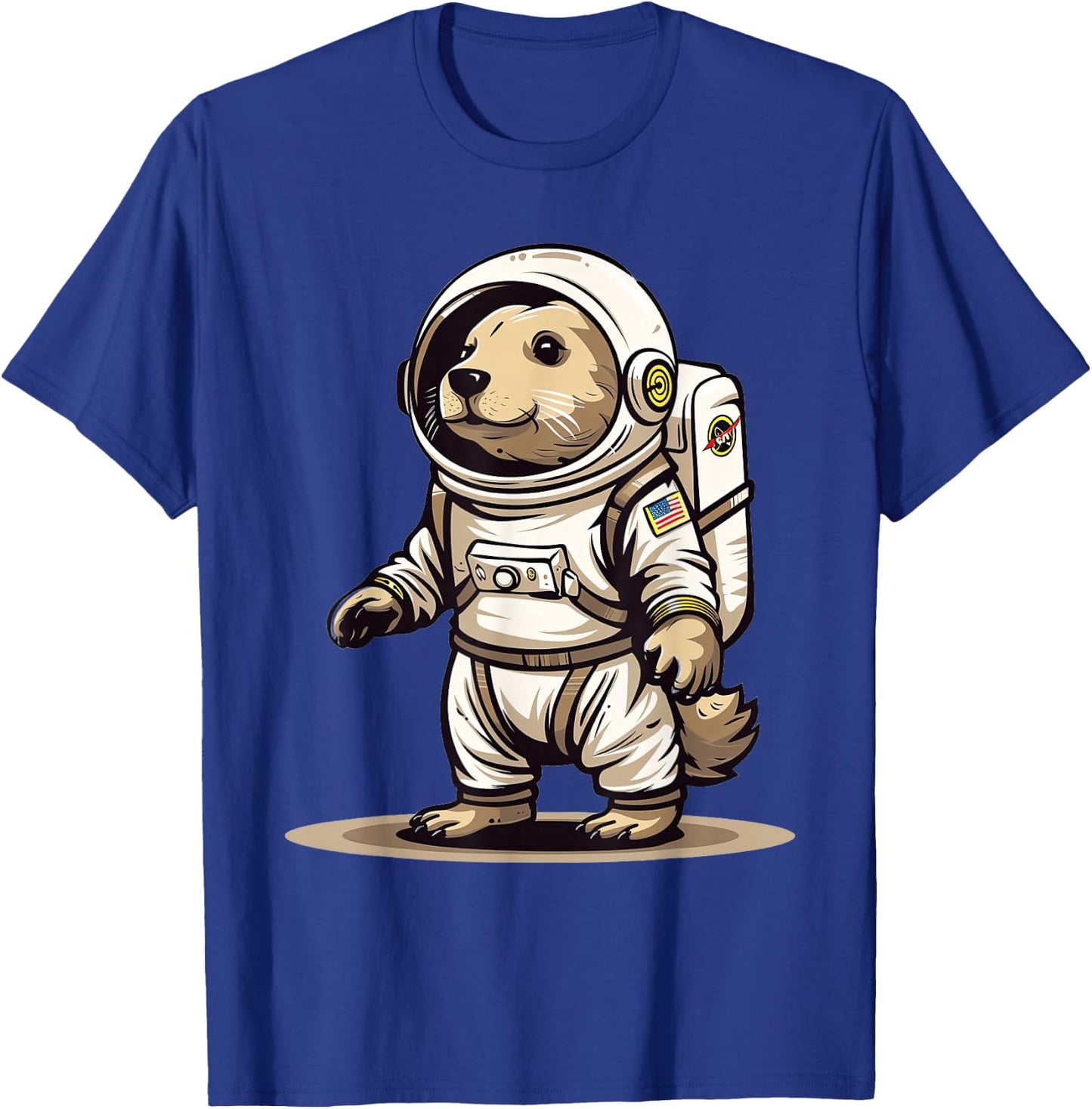 Prairie Dog As An Astronaut T-Shirt - T-Shirt | Royal