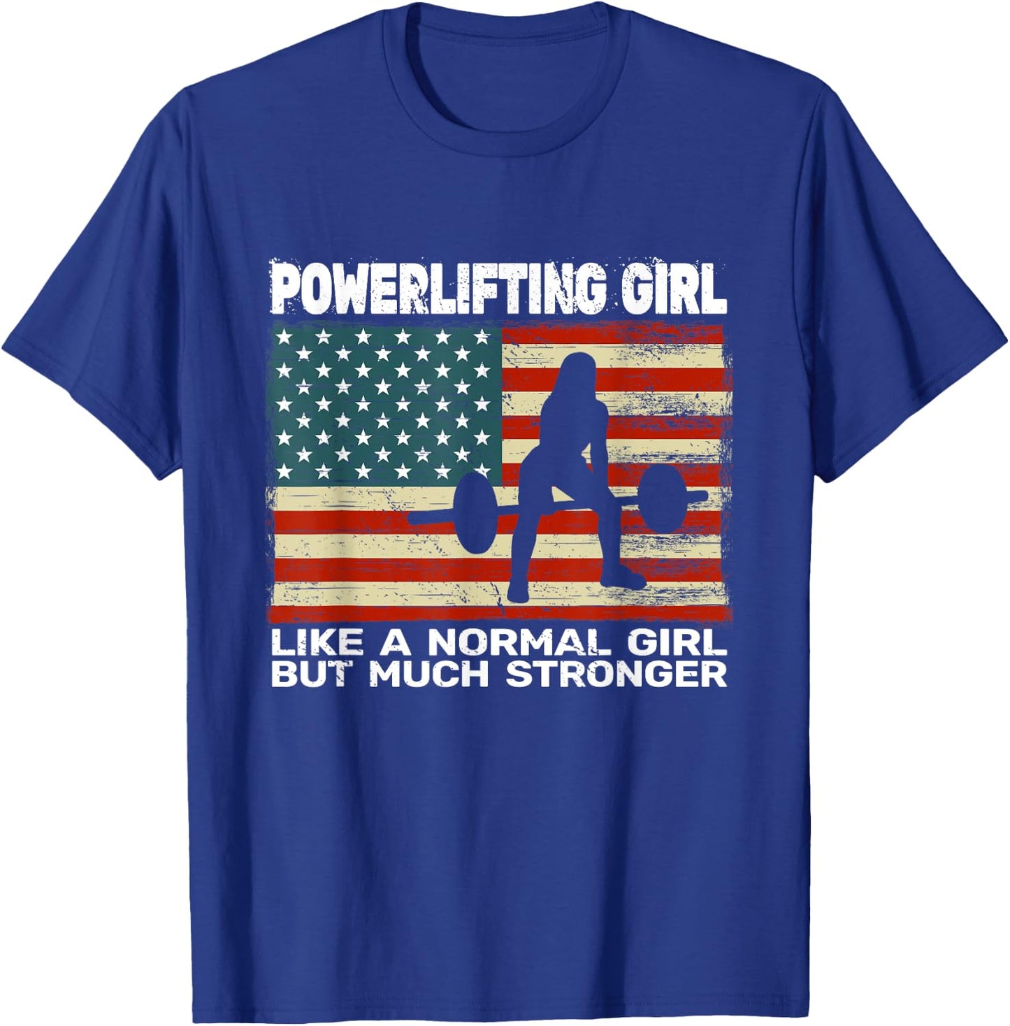 USA gym powerlifter powerlifting weightlifting T-Shirt - T-Shirt | Royal
