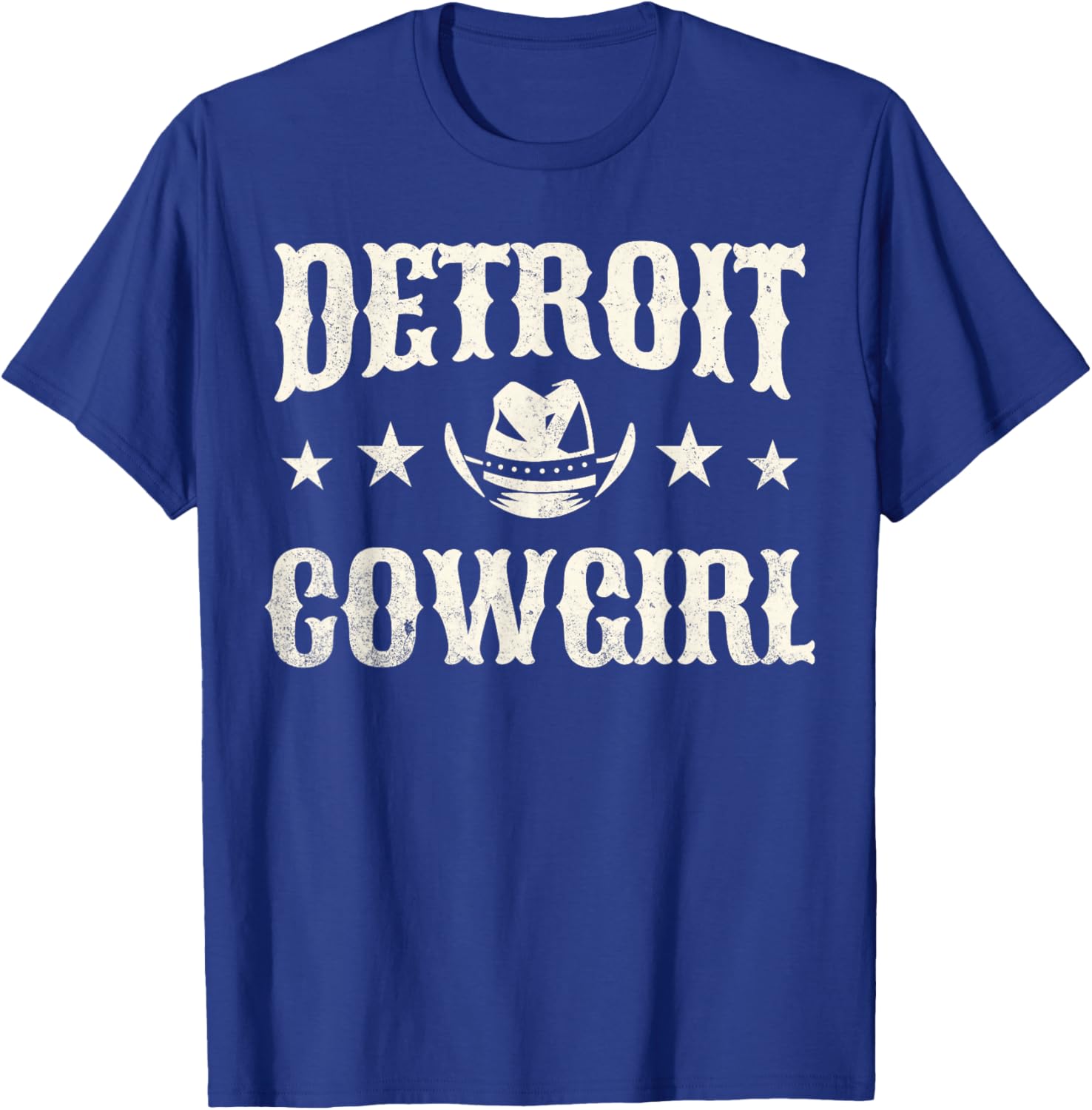 Detroit Cowboy Western Lover Country Music T-Shirt - T-Shirt | Royal
