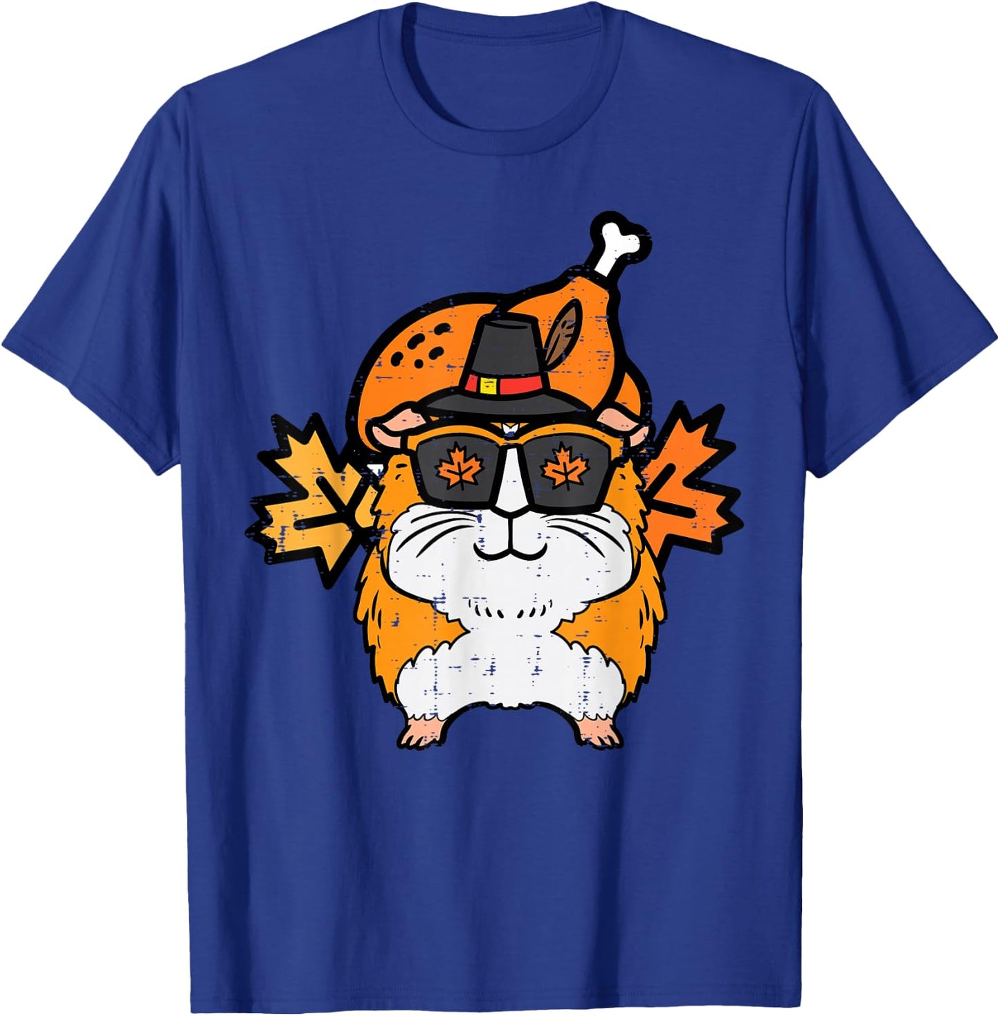 Thanksgiving Guinea Pig Turkey Day Fall Pet Men Women Kids T-Shirt - T-Shirt | Royal