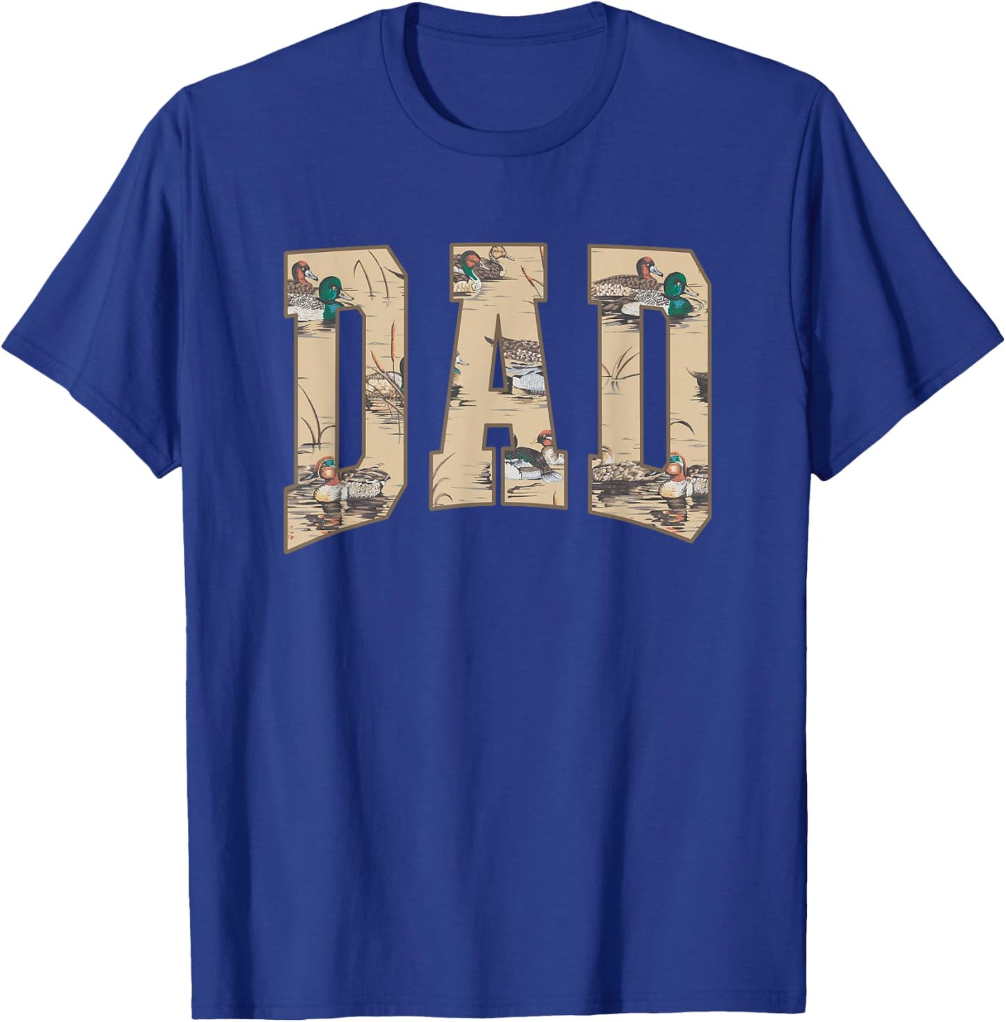 Hunting Dad Duck Camouflage Camo Waterfowl Duck Camo Men T-Shirt - T-Shirt | Royal