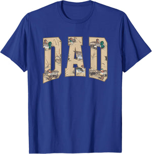 Hunting Dad Duck Camouflage Camo Waterfowl Duck Camo Men T-Shirt - T-Shirt | Royal
