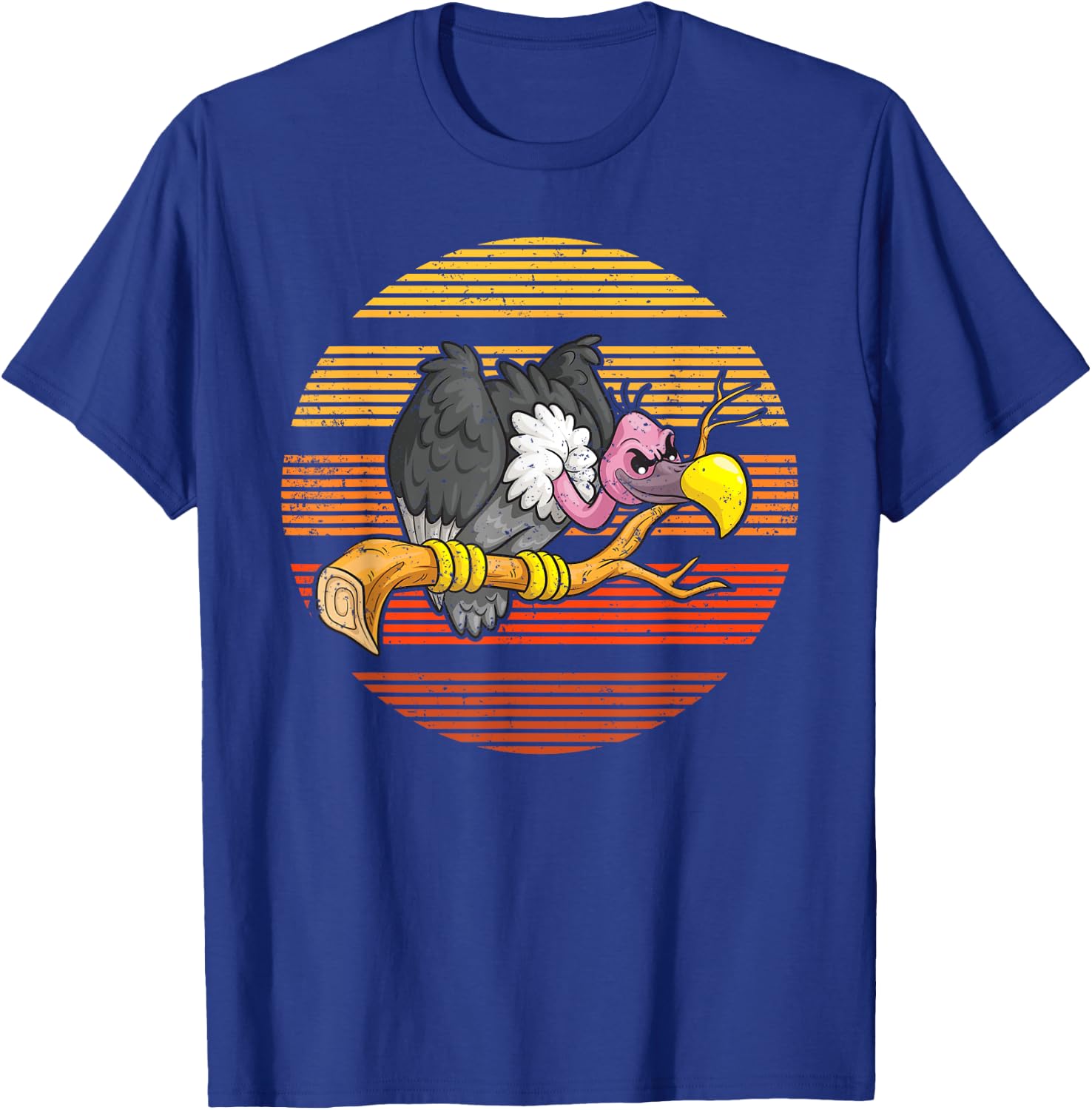 Vulture Bird Lover Gift Vintage Retro Vulture T-Shirt - T-Shirt | Royal