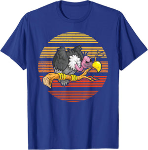Vulture Bird Lover Gift Vintage Retro Vulture T-Shirt - T-Shirt | Royal