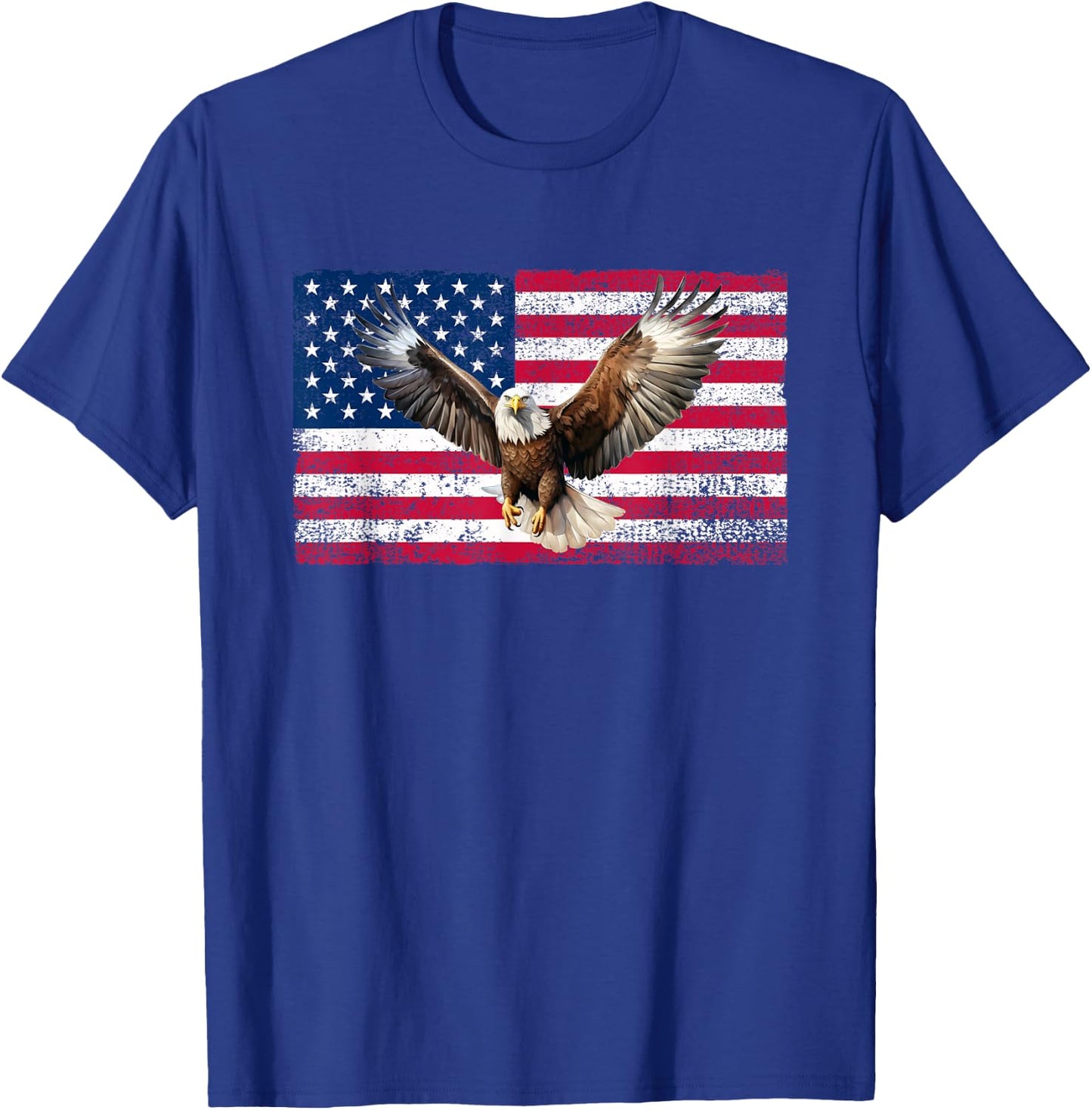 Patriotic Eagle 4th Of July USA American Flag T-Shirt - T-Shirt | Royal