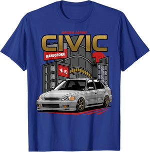 Civic EK Type R Japanese Car T-Shirt - T-Shirt | Royal