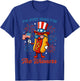 Here for Wieners 4th of July Hotdog Patriotic USA Men Women T-Shirt - T-Shirt | Royal