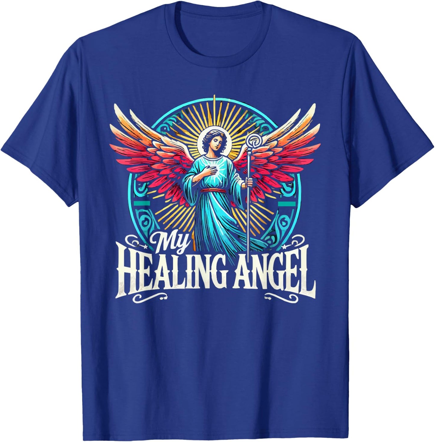 Archangel Raphael Catholic Christianity Guardian Angel T-Shirt - T-Shirt | Royal