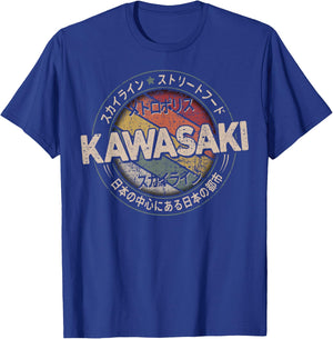 Kawasaki City 90s Retro Japan Aesthetics 80s Kawasaki T-Shirt - T-Shirt | Royal