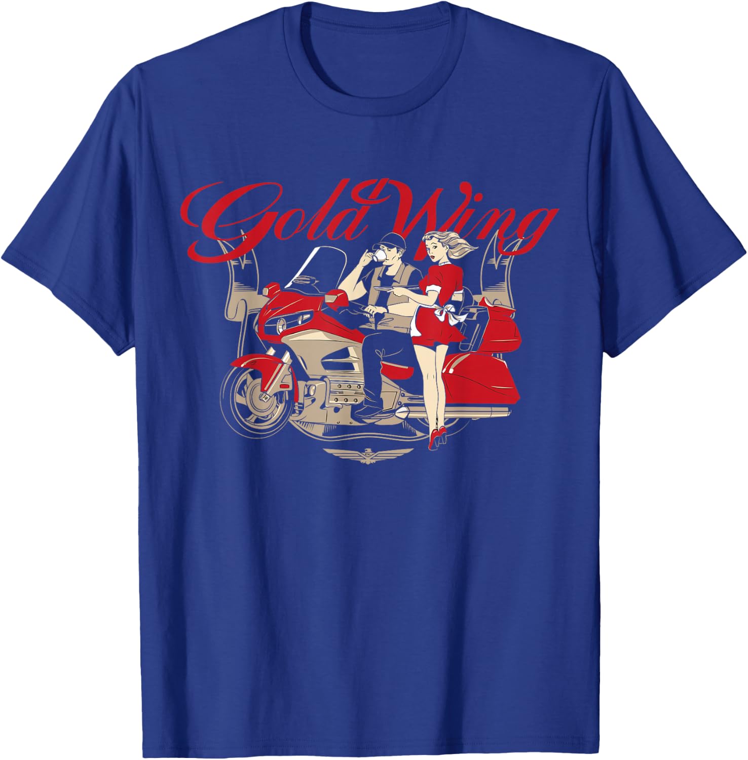 Goldwing Club Motorcycle Rider T-Shirt - T-Shirt | Royal
