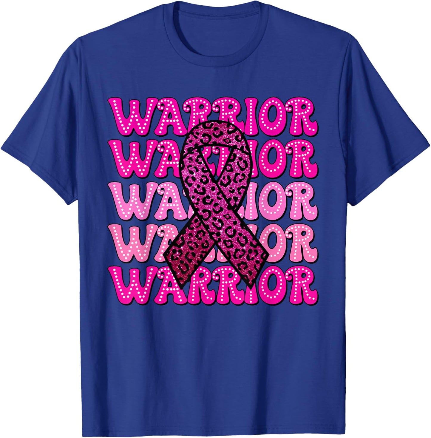 Fight Breast Cancer Awareness Warrior Pink Ribbon Pink Out T-Shirt - T-Shirt | Royal