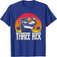 Three Rex 3rd Birthday T Rex Dinosaur Third Bday 3 Year Old T-Shirt - T-Shirt | Royal