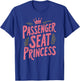 Passenger Seat Princess Funny Girls Trip Summer Copilot T-Shirt - T-Shirt | Royal