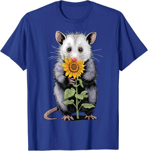 Opossum Sunflower T-Shirt - T-Shirt | Royal