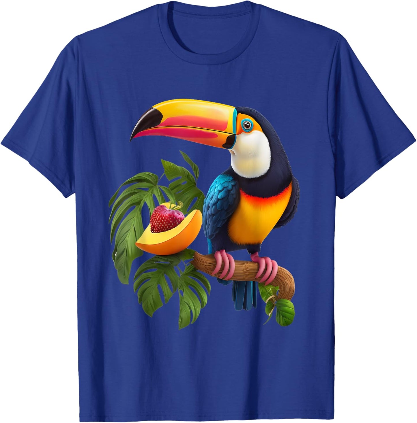 Colorful Toucan For Bird Lovers On A Branch In The Wild T-Shirt - T-Shirt | Royal