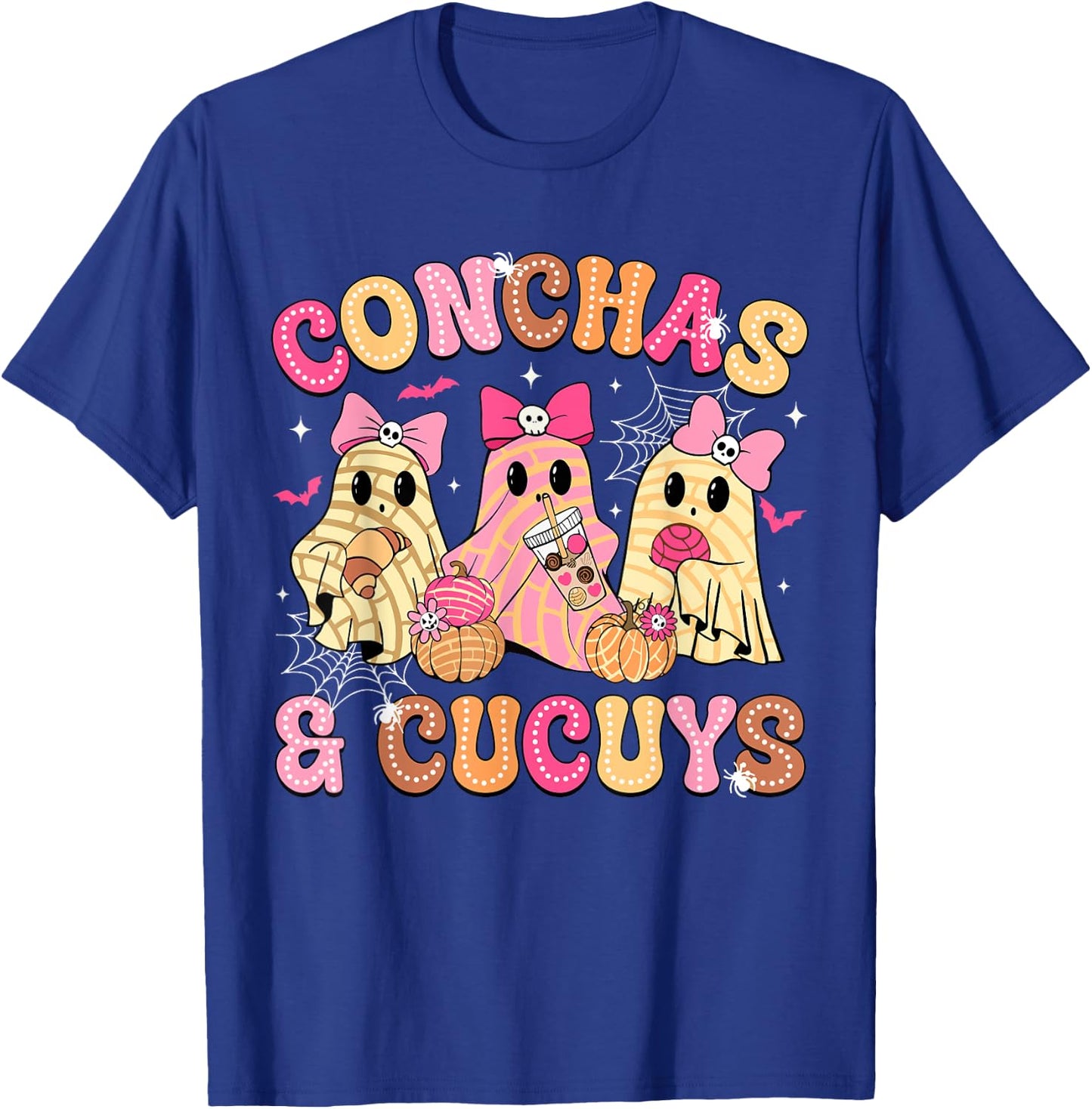Cute Conchas And Cucuys Ghost Funny Mexican Halloween Ghost T-Shirt - T-Shirt | Royal