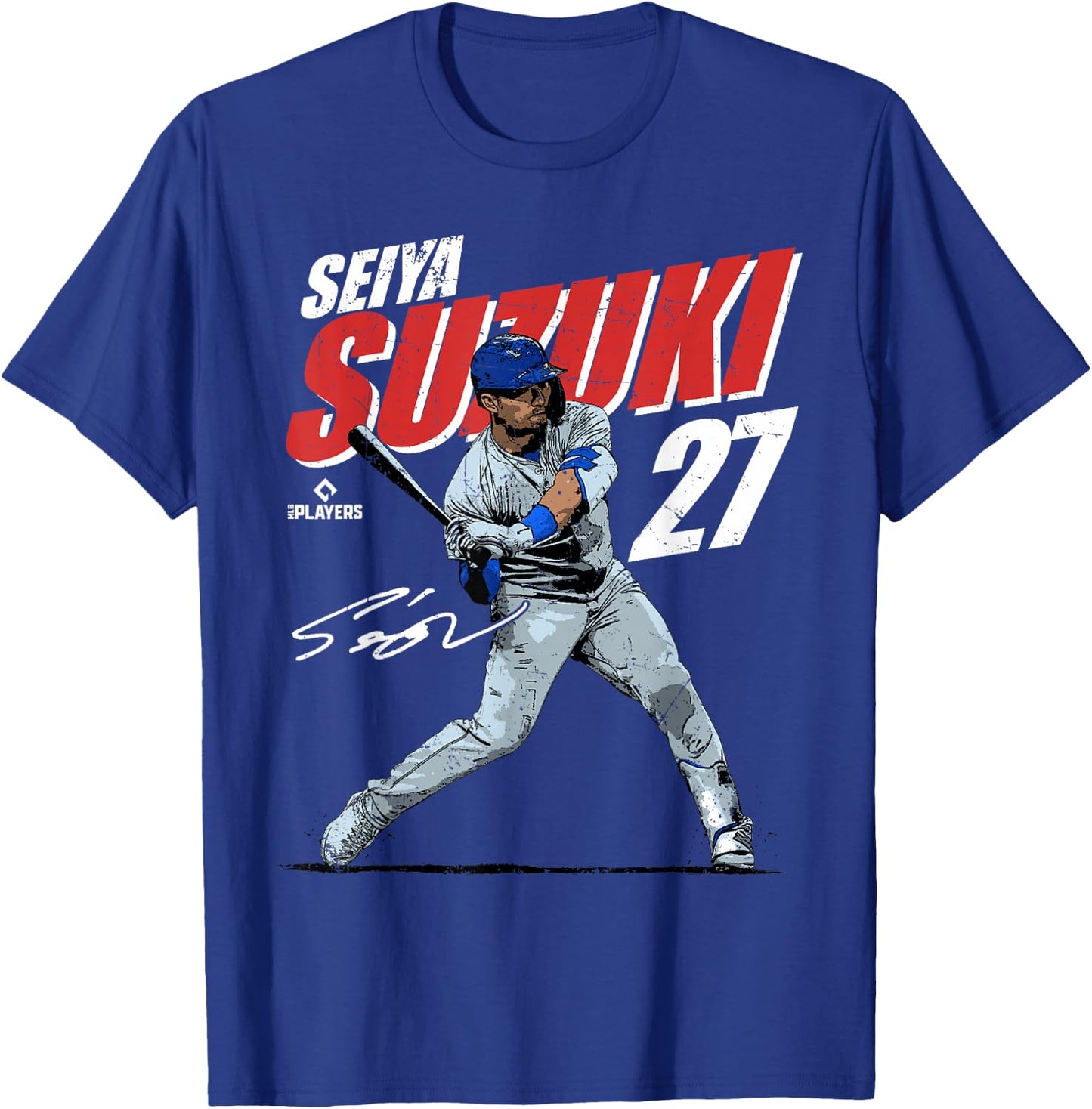 Seiya Suzuki | Chicago Baseball Players | MLBSSI3001 T-Shirt - T-Shirt | Royal