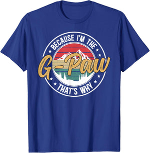 I'm The G-Paw Grandpa Funny G-Paw Grandfather T-Shirt - T-Shirt | Royal