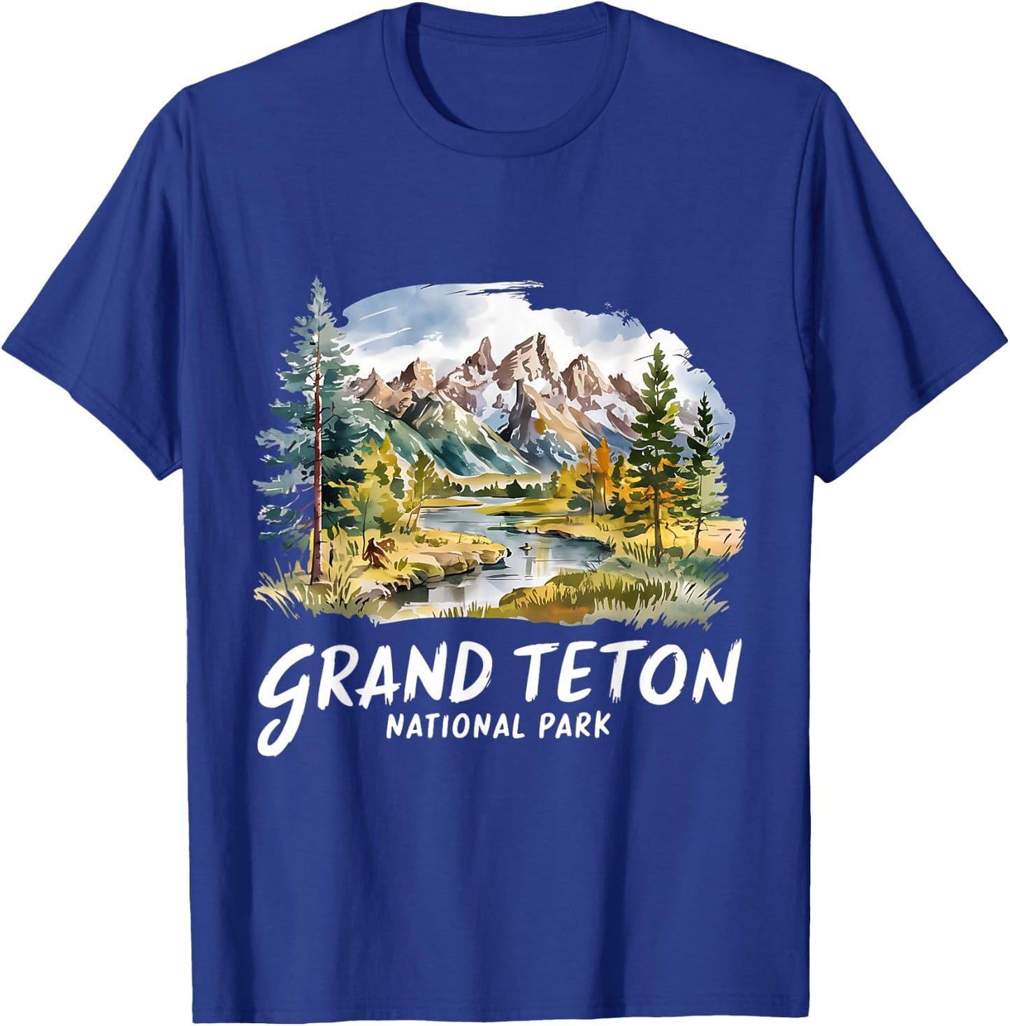 Grand Teton National Park Est 1929 Vintage National Park WY T-Shirt - T-Shirt | Royal