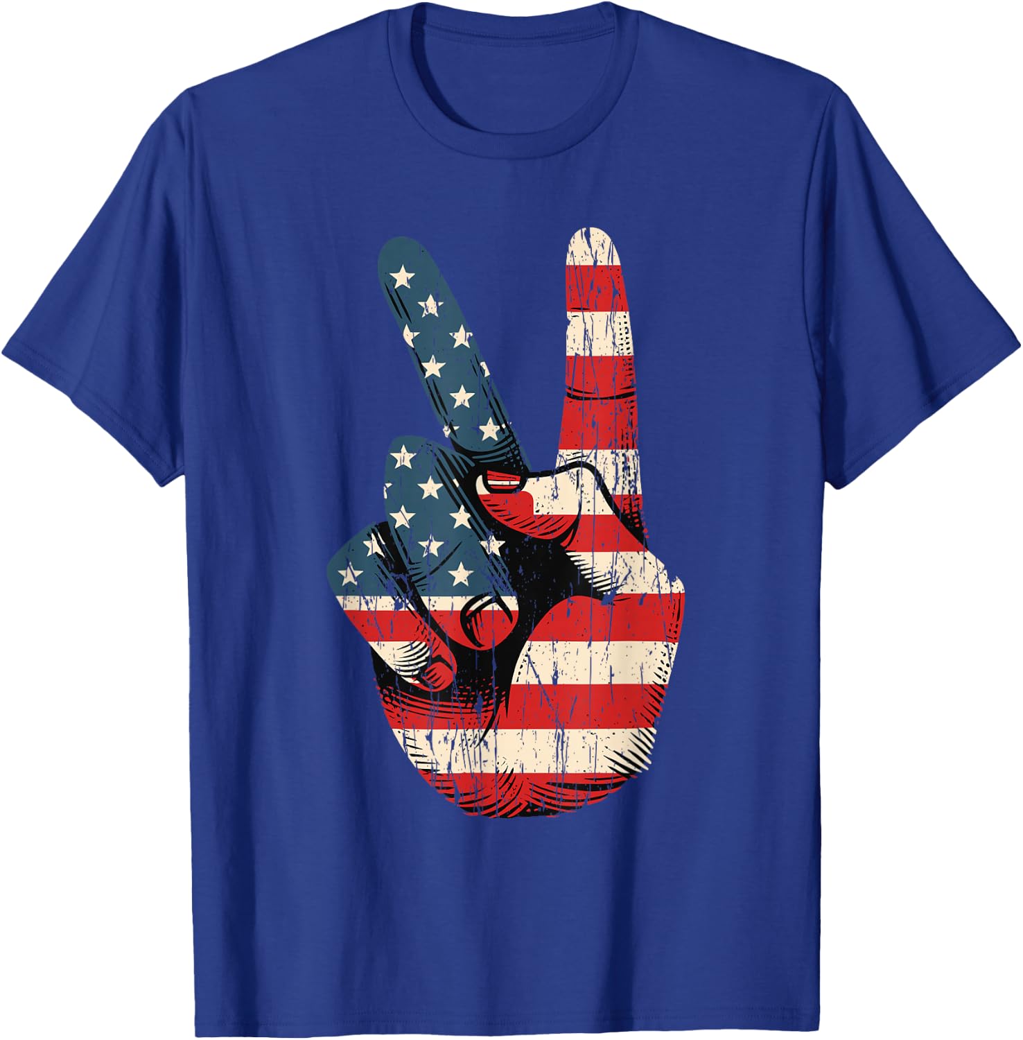 Retro Peace Sign Vintage 60's 70's Hippie T-Shirt - T-Shirt | Royal