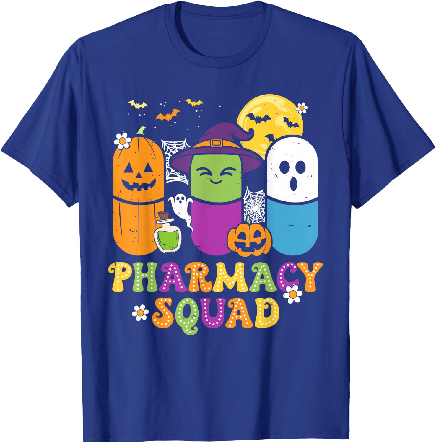Halloween Pharmacy Squad PIlls Costume Pharmacist Women Men T-Shirt - T-Shirt | Royal