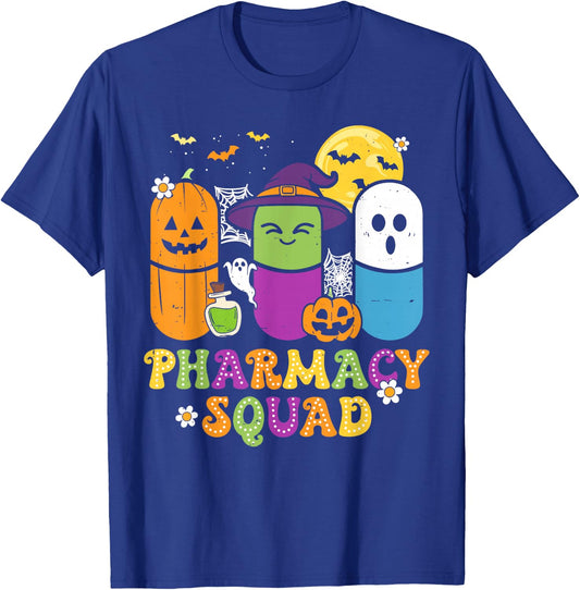 Halloween Pharmacy Squad PIlls Costume Pharmacist Women Men T-Shirt - T-Shirt | Royal