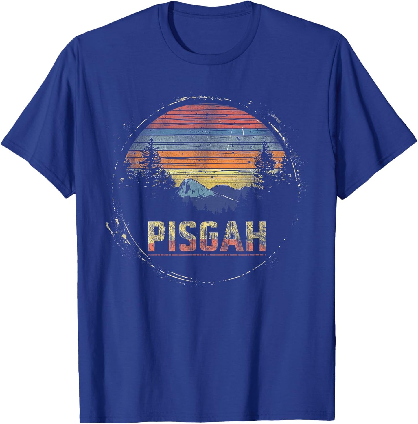Pisgah -US National Park Forest Vintage Men Women Kids Retro T-Shirt - T-Shirt | Royal