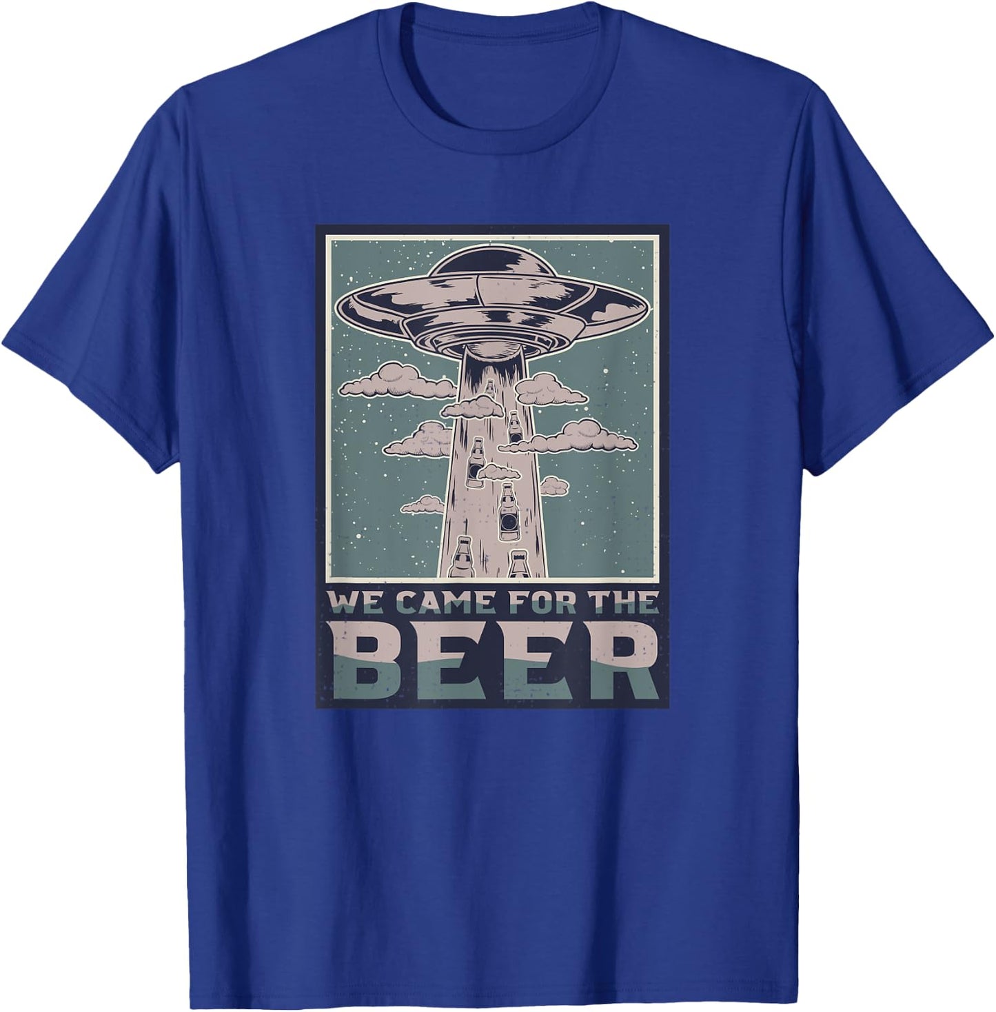 Ufo Abduction Beer Lovers Funny Alien Spacecraft T-Shirt - T-Shirt | Royal