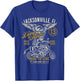 Jacksonville FL USA Distressed Style Motorcycle Design T-Shirt - T-Shirt | Royal
