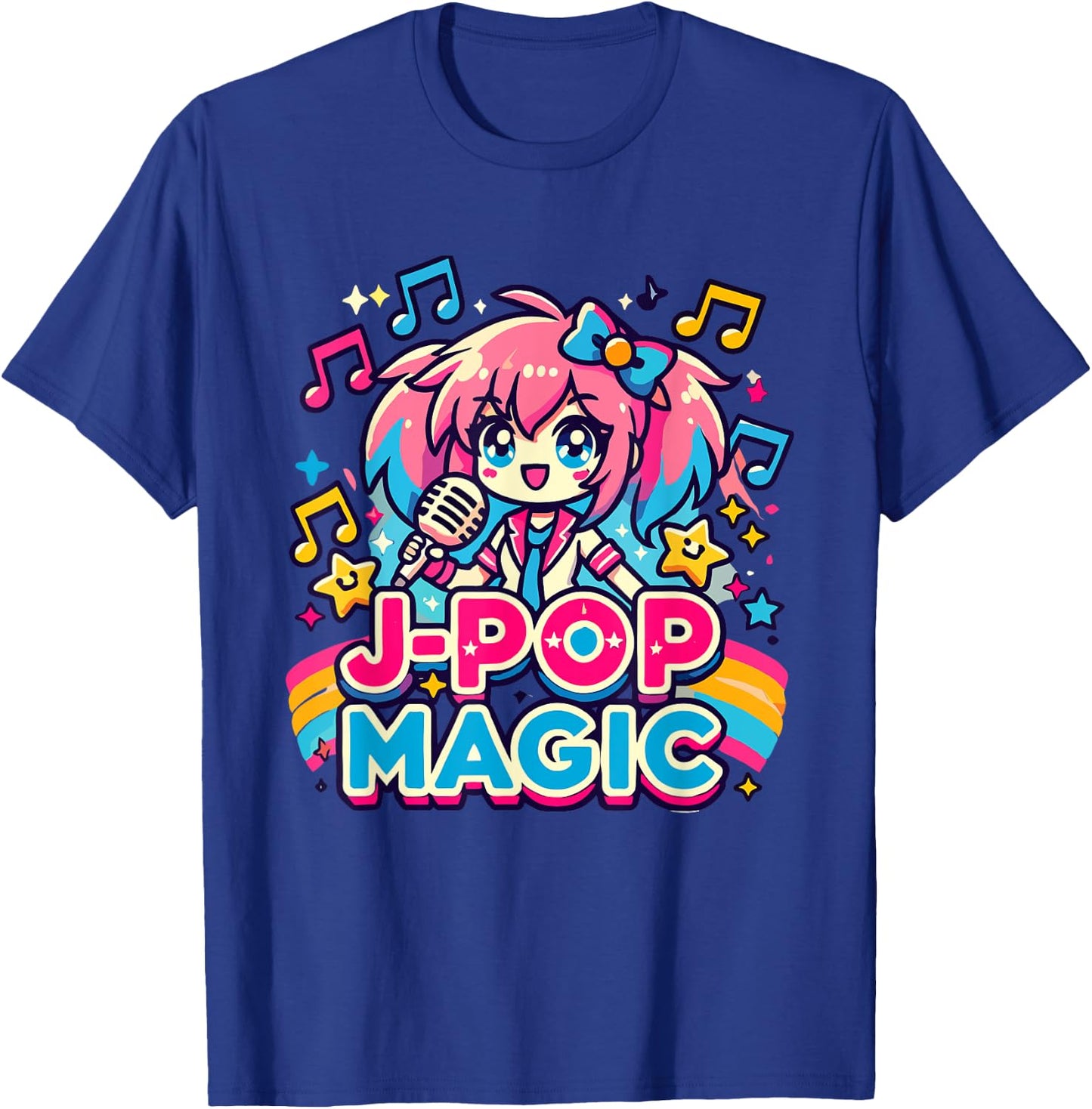 J-Pop Magic | Anime Japanese Pop Music| Cute Kawaii T-Shirt - T-Shirt | Royal