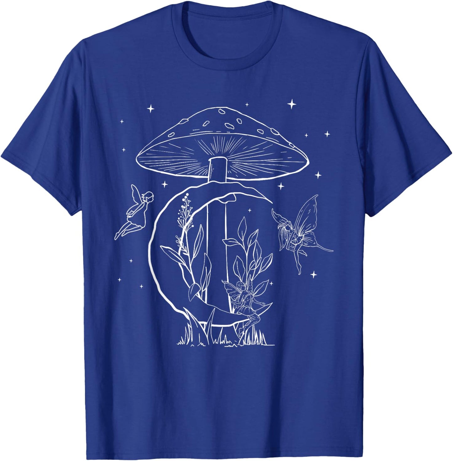 Fairycore Aesthetic Fairy Core Grunge Mushroom Moon Fairies T-Shirt - T-Shirt | Royal
