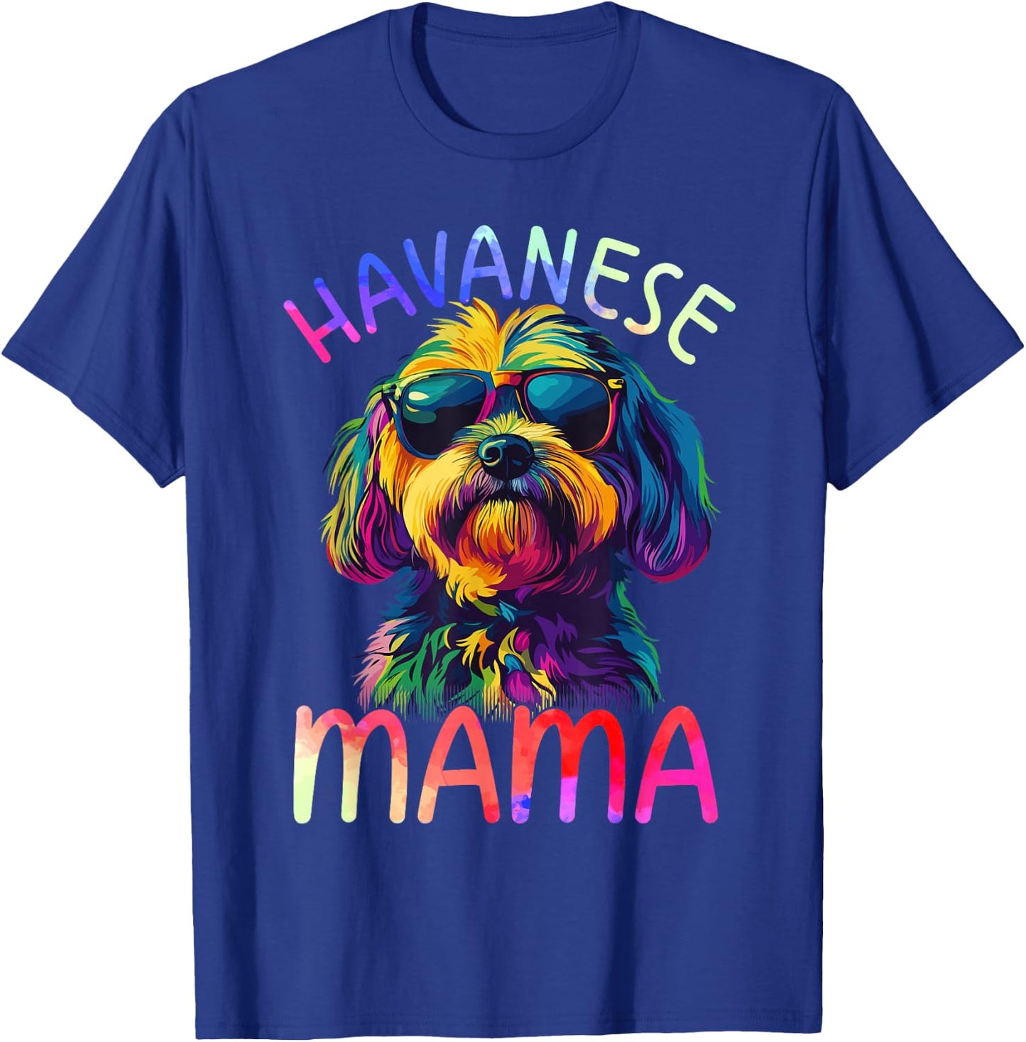 Havanese Mom Mama Colorful Pop Art Havanese T-Shirt - T-Shirt | Royal