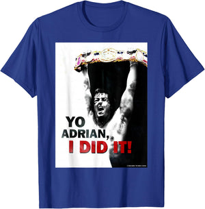 Rocky -Adults , Black, Small, Short Sleeve, Classic Fit, Cotton, Polyester T-Shirt - T-Shirt | Royal