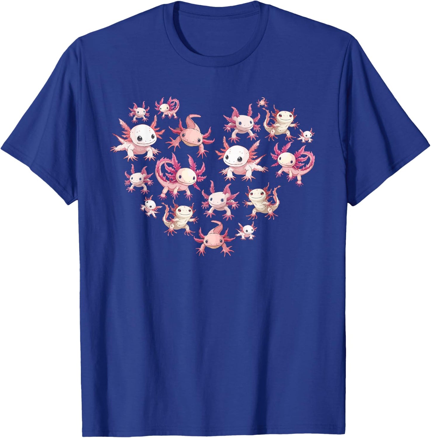 Axolotl Shirt Axolotl Shirts for Girls Women Heart Cute T-Shirt - T-Shirt | Royal